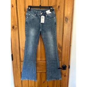 New- Low rise bootcut embellished comfy stretchy jeans